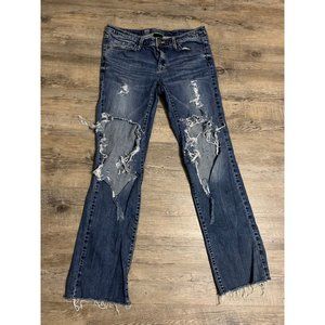 Mossimo Supply Co. Modern Bootcut Distressed Jeans